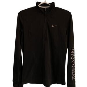 Nike Dry Fit Long Sleeve Black T-shirt Sz M Running